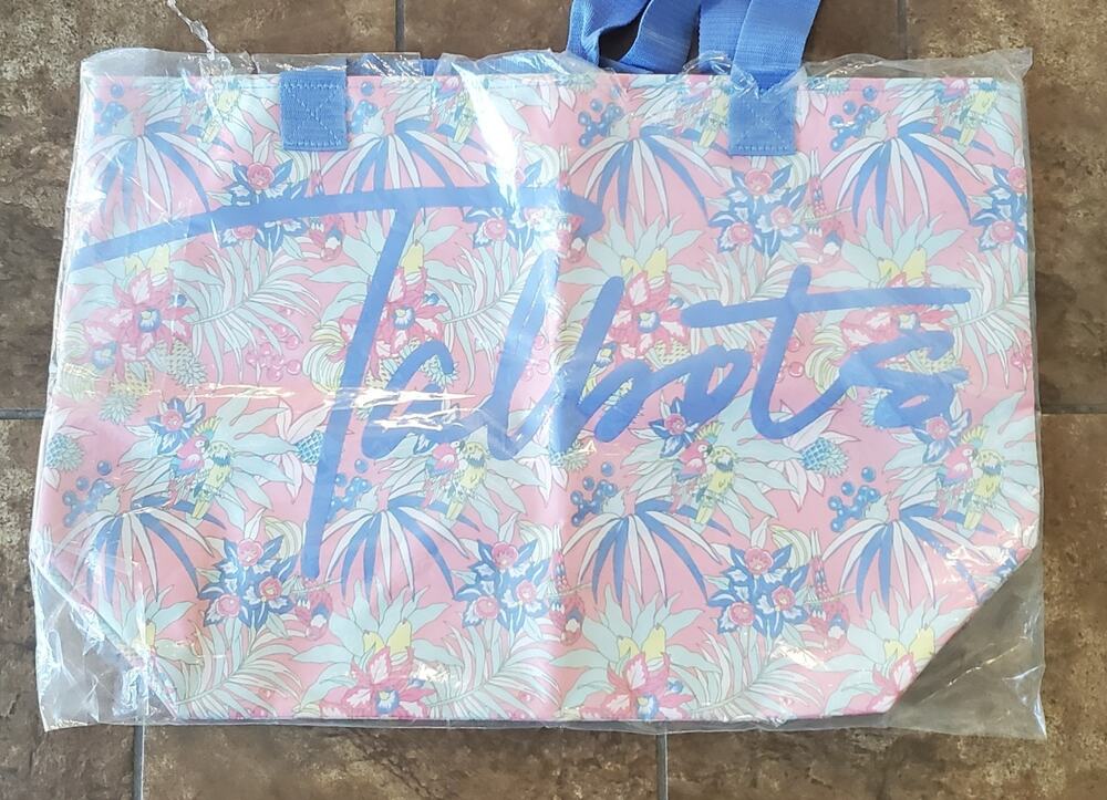NWT Talbot's Large Summer Tote Bag, Beach Work Travel Tote in Floral Multicolor